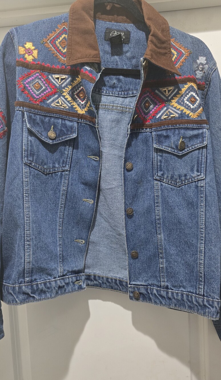 Agapo Southwestern Denim Jacket
